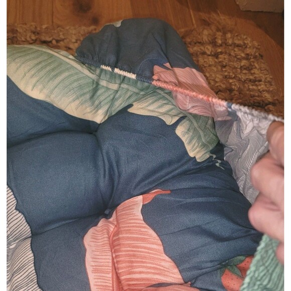 Tropic Floral Indoor/Outdoor Chaise Lounge Cushion with Ties & Top Wrap *Plush* - Picture 6 of 14